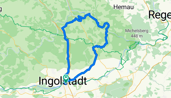 Ingolstadt - Riedenburg - Beilngries - Denkendorf - Ingolstadt
