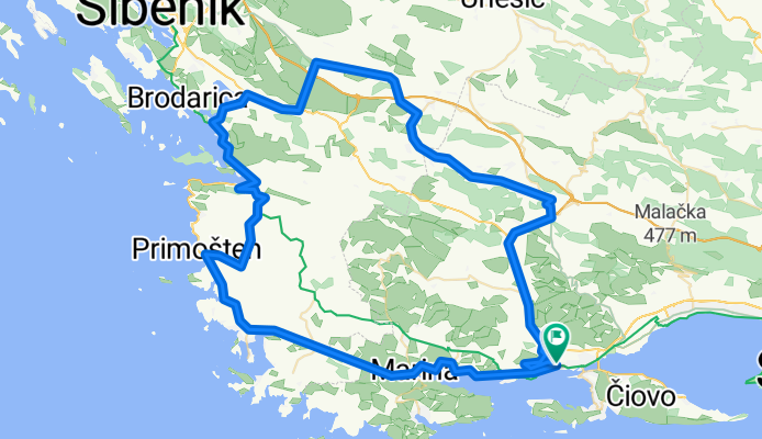 Seget D:-Prgomet-Perković-Vrpolje-Primošten-Seget D.