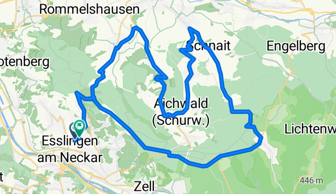 Esslingen - Schurwald - drei Steigungen