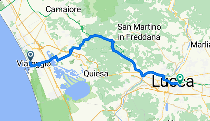 Viareggio to Lucca