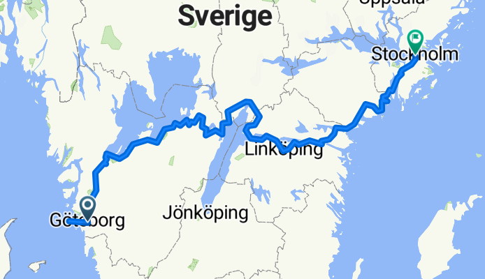 Radtour Göteborg - Stockholm