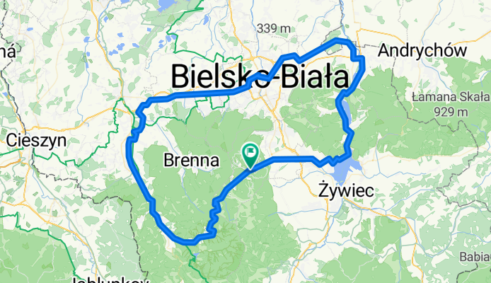 szczyrk prosta trasa 100 km