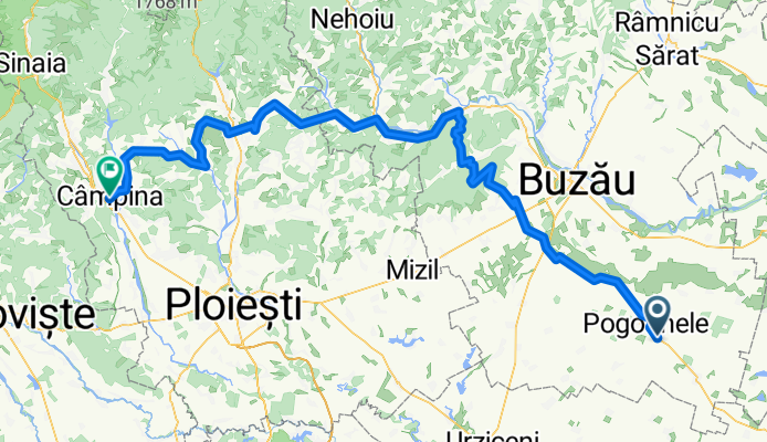 pogoanele - sarata monteoru - manastirea ciolanu - cislau - slanic prahova - campina