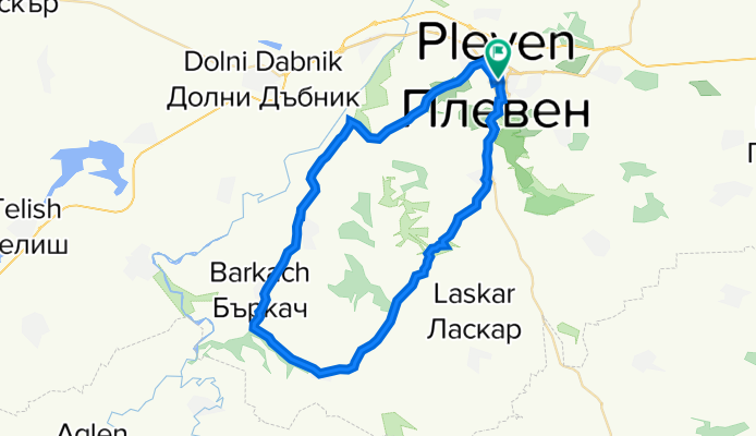 Плевен-Брестовец-Тодорово-Горталово-Беглеж-Бъркач-Петърница-Градина-Търнене