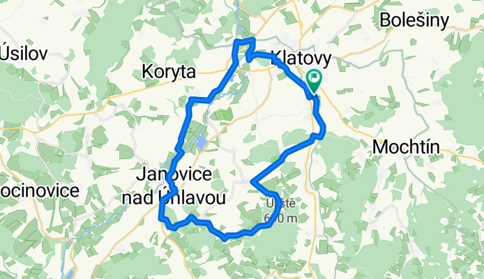 Luby - Týnec - Horní Lhota - Loučany - Javor - Klenová - Janovice - Bezděkov - Tajanov - Klatovy