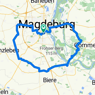 71 km Crossbike halbe Runde um Magdeburg 