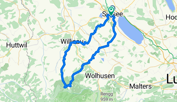 Biketour Sursee-Menzberg-Willisau-Sursee