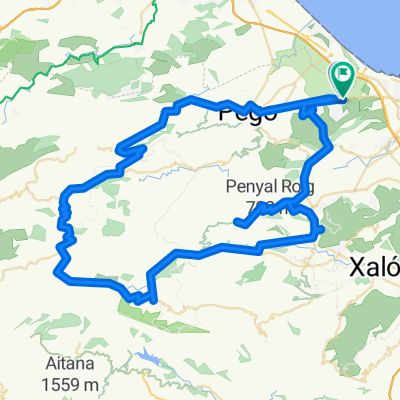 Pego - Rafol - Vall de Laguart - Castell de Castells - Vall de Gallinera - Pego