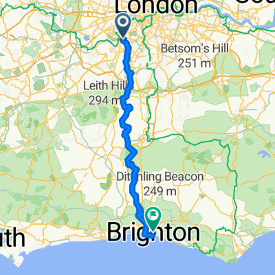 Kingston to Brighton via the Devil's Dyke.