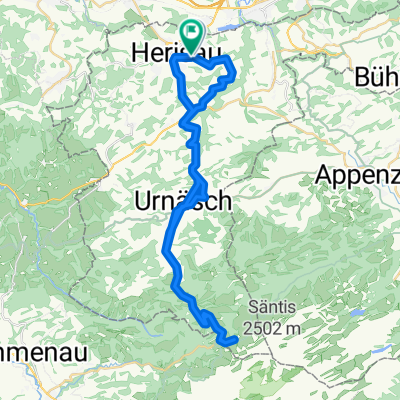 46.23 Schwägalp, nur Hinfahrt über Steblen