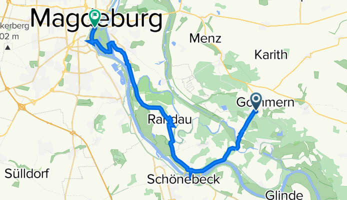 Elbe Radweg Gommern- Magdeburg
