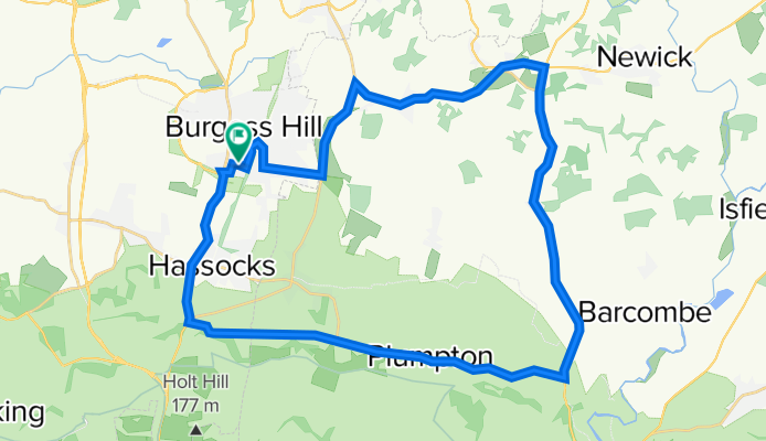 Burgess Hill to Cooksbridge and back
