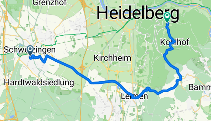 Königstuhl von Schwetzingen über Leimen