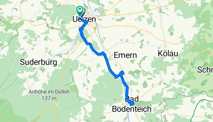 Ilmenau-Radweg - Uelzen - Bad Bodenteich - Uelzen