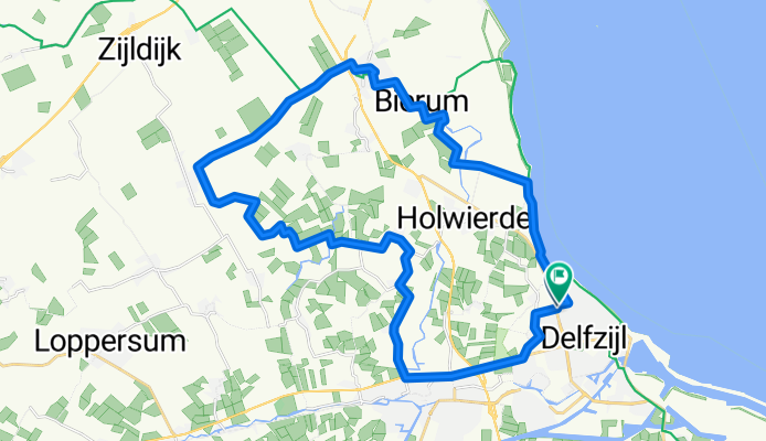 Delfzijl, Gehugten en dorpen route