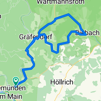 Rennradtour Saaletal - Waizenbach - Diebach - Morlesau - Gemünden