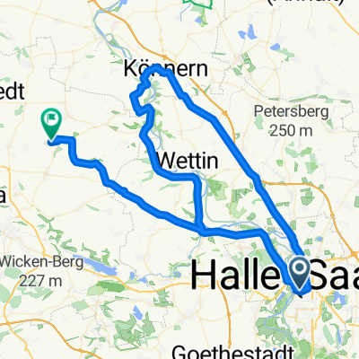 Halle Saaletal - Könnern - Trotha- Halle