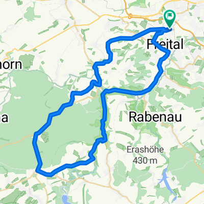Pesterwitz - Freital - Tharandt - Dorfhain - Grillenburg - Hartha - Oberhermsdorf - Pesterwitz