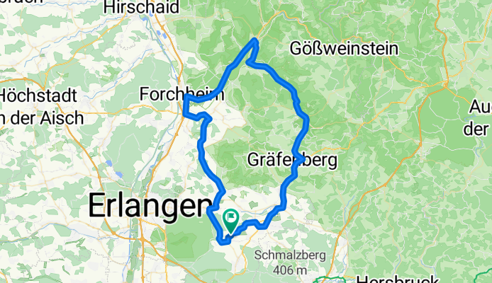 Kalchreuth-Ebermannstadt-Forchheim-Kalchreuth