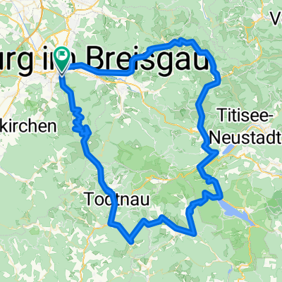 Freiburg - Schauinsland - Todtnau - Schluchsee - Hinterzarten - St.Peter - Freiburg