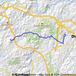 Route to blackwood from duke