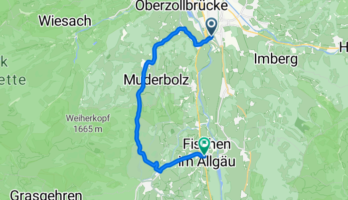 Sonthofen-Fischen über Dörfer ca. 40 min