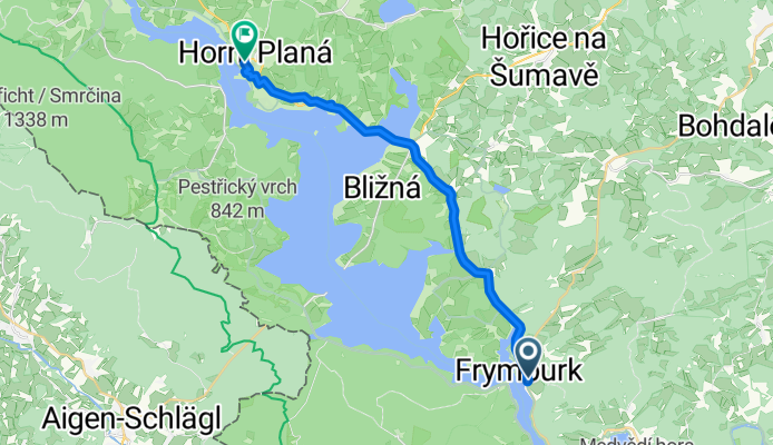 Frymburk - Horní planá nádraží