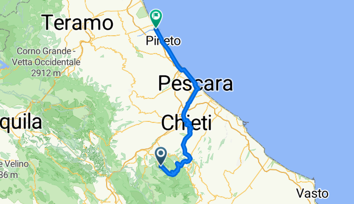 Abruzzen '09 Tour 3: zum Giro auf den Passo Lanciano, via Chieti und Pescara nach Scerne