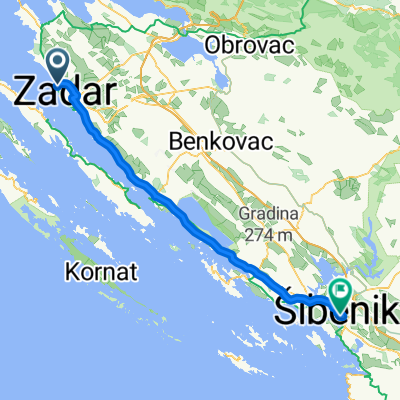 Zadar to Sibernik
