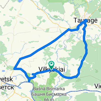 Route- Vilkyškiai-Tauragė-Rambynas-Vilkyškiai