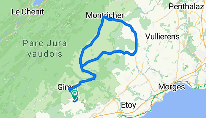 essertines round trip 40kms 