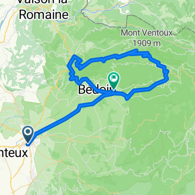 1. Etappe Carpentras-Ventoux-Bedoin