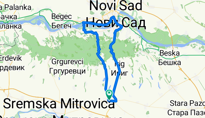 Ruma-Vrdnik-Beocin-Novi sad-Ruma