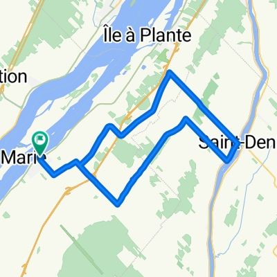 Boucle 45km Verchères - St-Antoine - Calixa Lavallée.