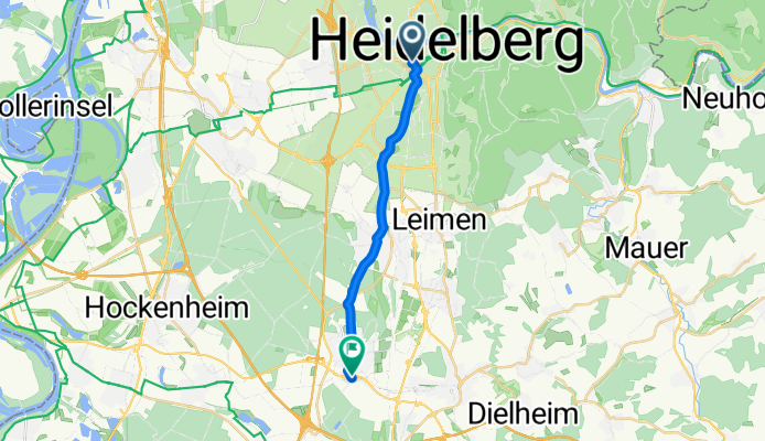 HD Hauptbahnhof - SAP EVZ (schnellste Route)