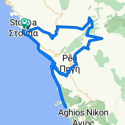 46 km Tour bei Stoupa