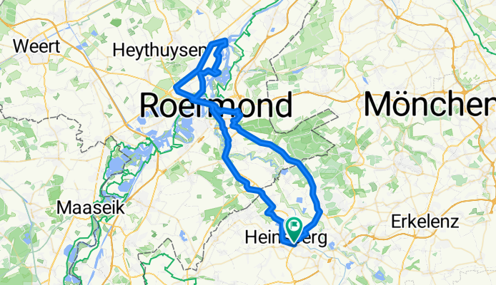 Maas-Route, Roermond in Richtung Venlo