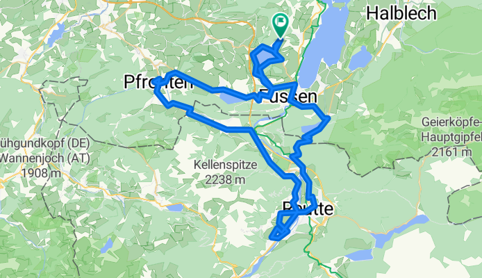 Hopfen-Weißensee-Pfronten-Reutte-über Alpsee zurück