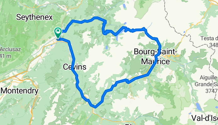 Albertville, Bourg-St-Maurice, Cormet de Roselend, Col du Pré, Albertville