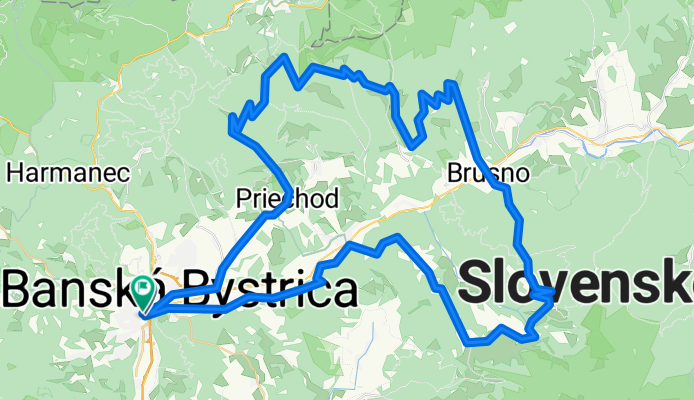 Banská Bystrica - Strelníky - Brusno - Hiadeľ - Kalište - Baláže - Priechod - Selce - Banská Bystrica