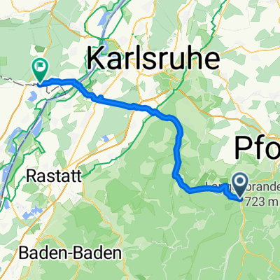 Vom Enztal zum Rhein/Lauterbourg mit geringsten Steigungen