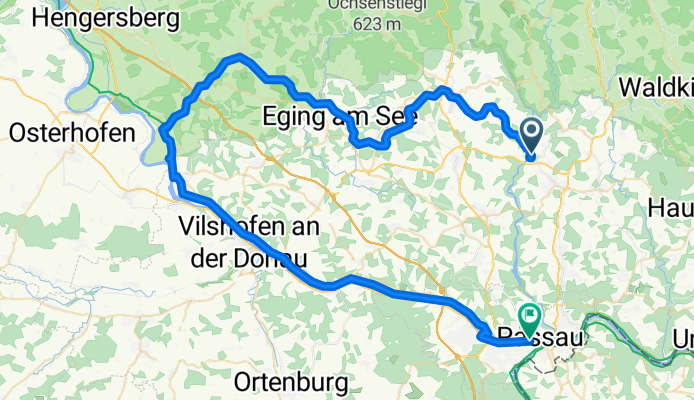 Ilz - Donau mit Bahn