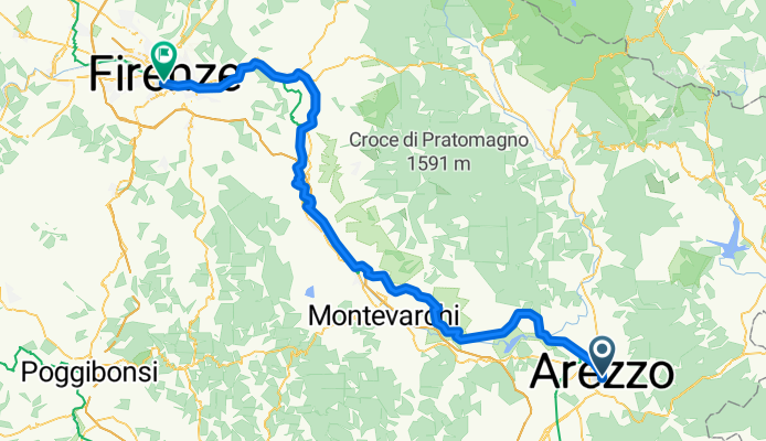 Arezzo Firenze su ciclopista del sole