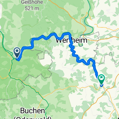 A  1  Miltenberg  -  Tauberbischofsheim  68Km / 