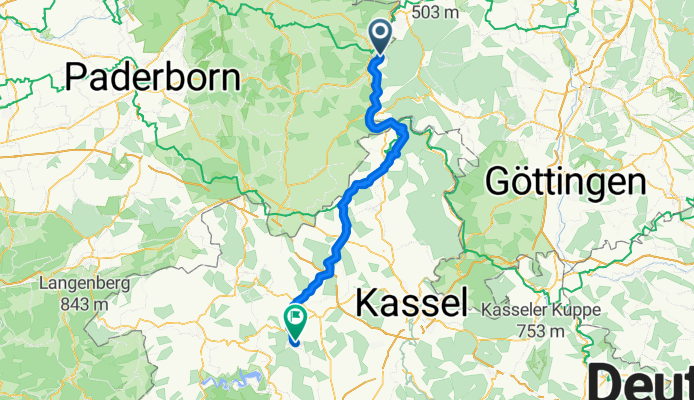 Höxter nach Naumburg mit Reinhardswald