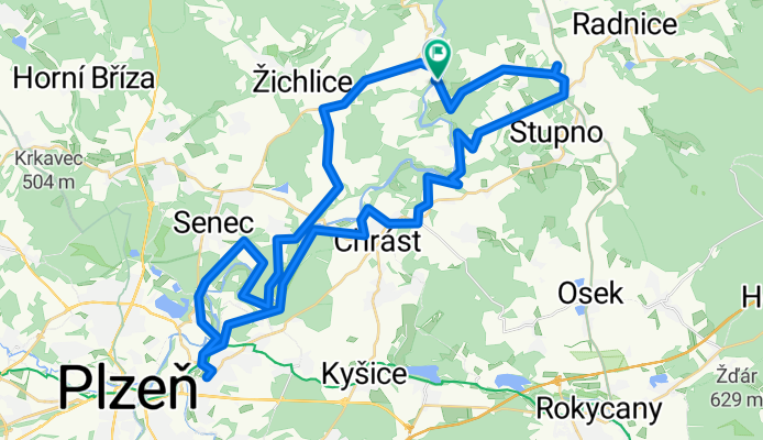 po cyklo necyklo Plzeň - Břasy a zpět