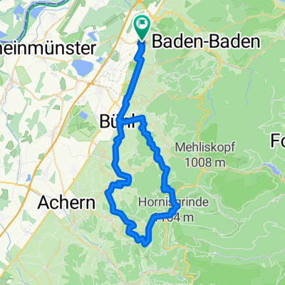 Mittelschwere Schww.-Tour Sinzheim-Bühl-Untersmatt-Sasb´walden- Bühl