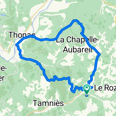 rondje camping-Thonac, 28.8 km