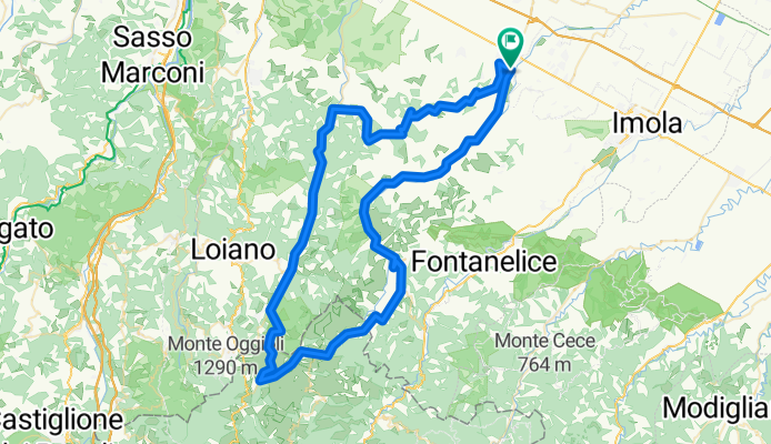 C.S.Pietro- Piancaldoli-SP121-via Monte Armato-C.S.Pietro