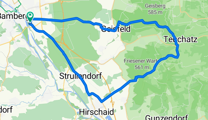 Bamberg - Geisfeld - Friesener Warte - Bamberg